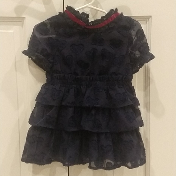 NWT Oshkosh Nightfall Blue Heart Dress - Picture 1 of 4